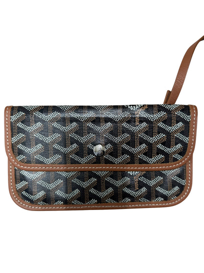 GOYARD Goyardine Saint Louis PM Custom Painted Tote Bag Black GO15