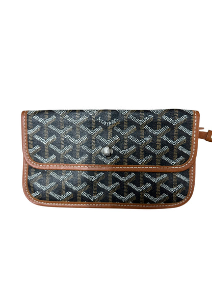 GOYARD Goyardine Saint Louis PM Tote Bag with Pouch Black GO16