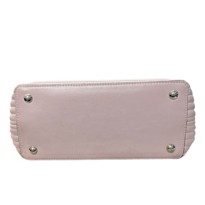 FENDI Leather Dotcom Click Chain Shoulder Bag Pink Silver Hardware FE300