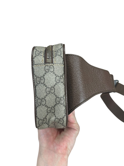 GUCCI GG Supreme Ophidia Belt Bag Brown Gold Hardware GU610