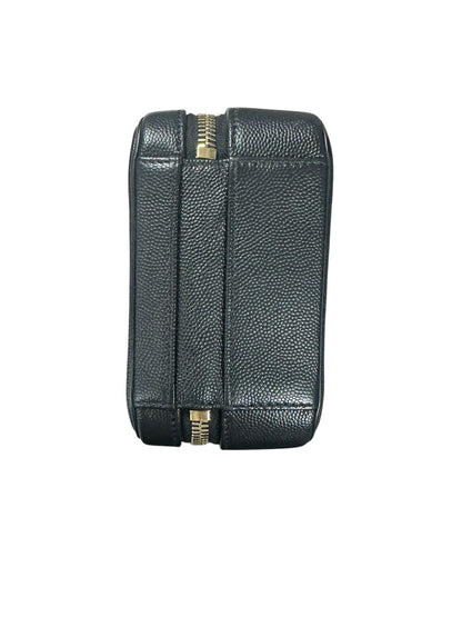 CHANEL Caviar CC Filigree 14 Vertical Vanity 2WAY Black Gold Hardware CH2153