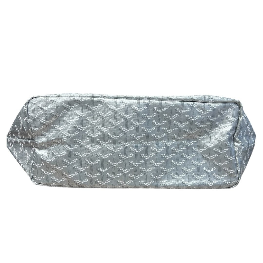 GOYARD Goyardine Canvas St. Louis GM Tote Silver Silver Hardware GO19