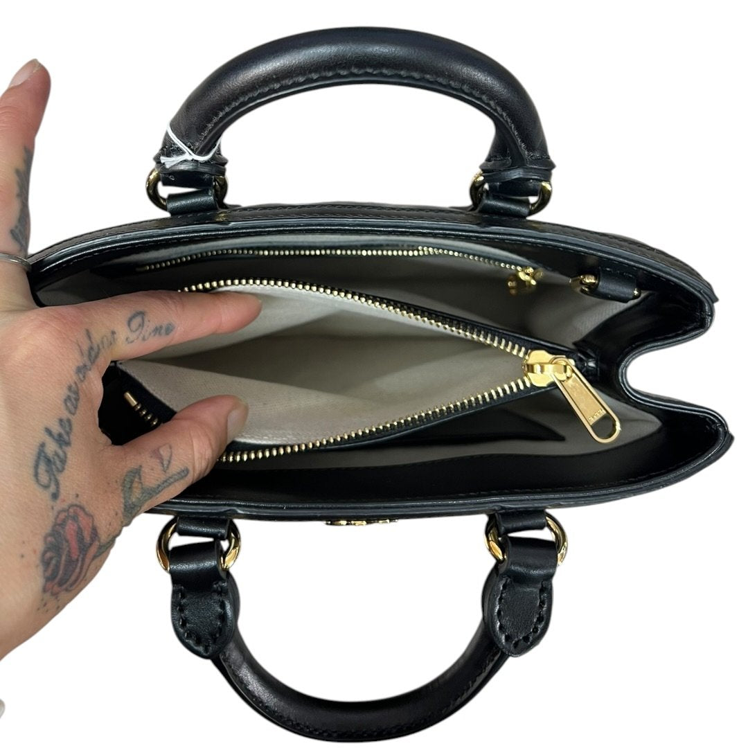 GUCCI Matelassé Leather GG Matelassé Mini Top Handle Bag Black Gold Hardware GU623