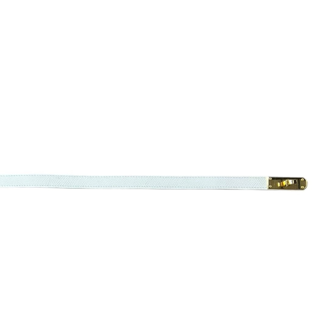 HERMES Epsom Kelly Bracelet White Gold Hardware HE457