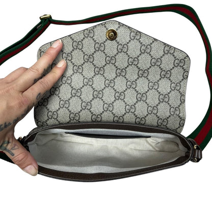 GUCCI GG Supreme Canvas Ophidia Small Shoulder Bag Shoulder Bag Beige, Ebony, Brown, Red, Green Gold Hardware Gu645