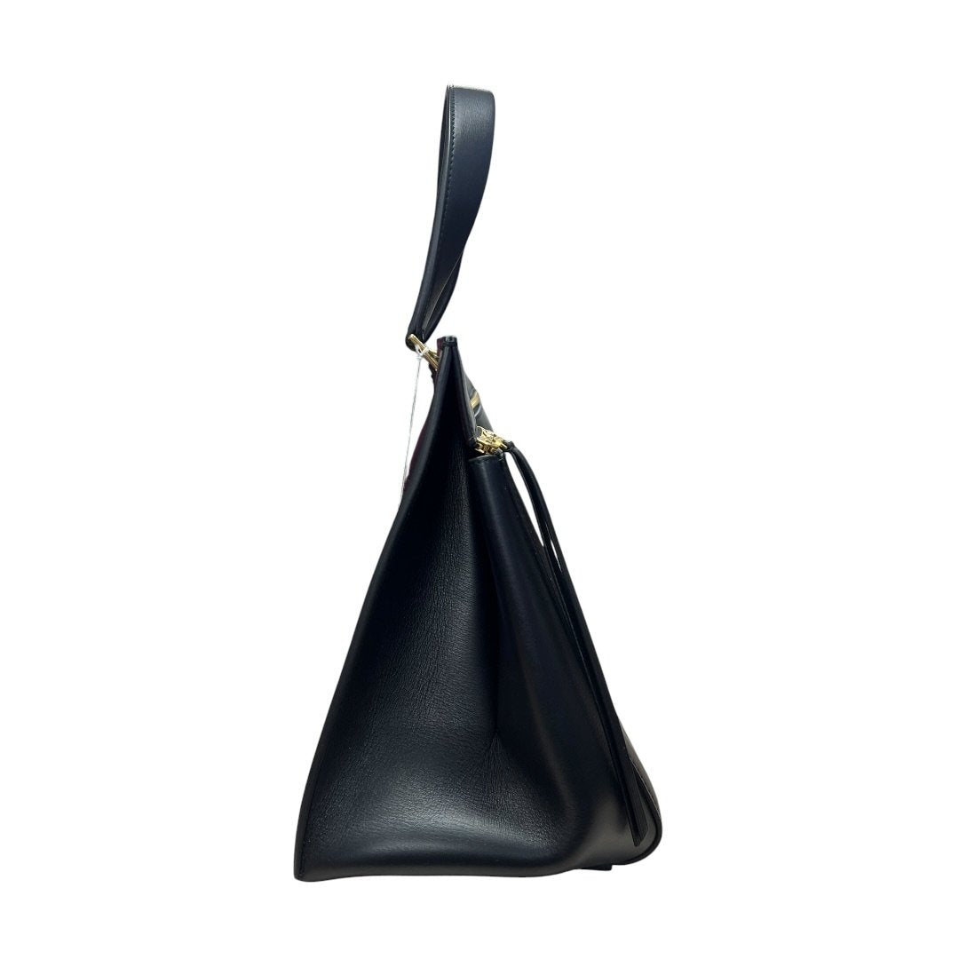 CELINE Calfskin Cabas Phantom Tote Bag Black Gold Hardware Ce261