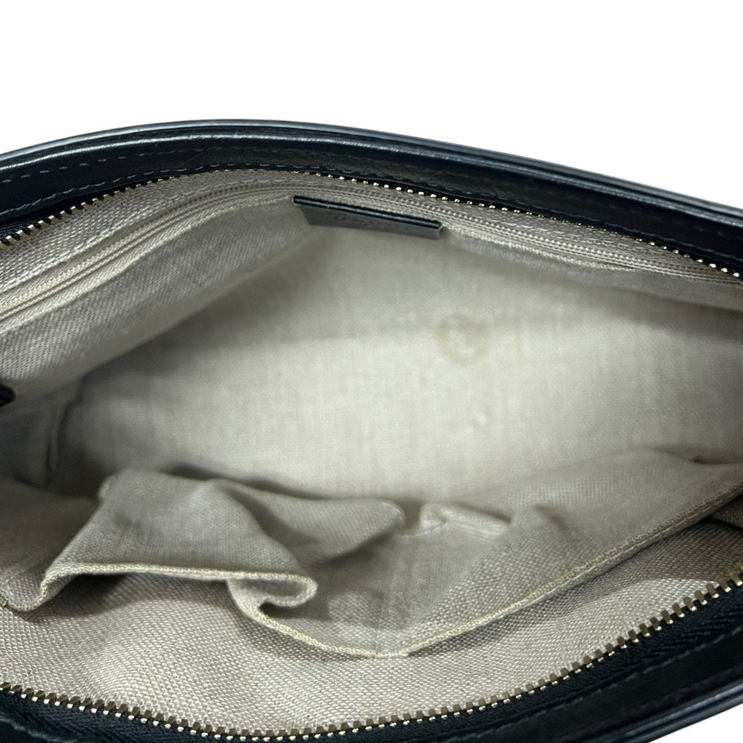 GUCCI Microguccissima Microguccissima Shoulder Bag Shoulder Bag Black Gold Hardware Gu649
