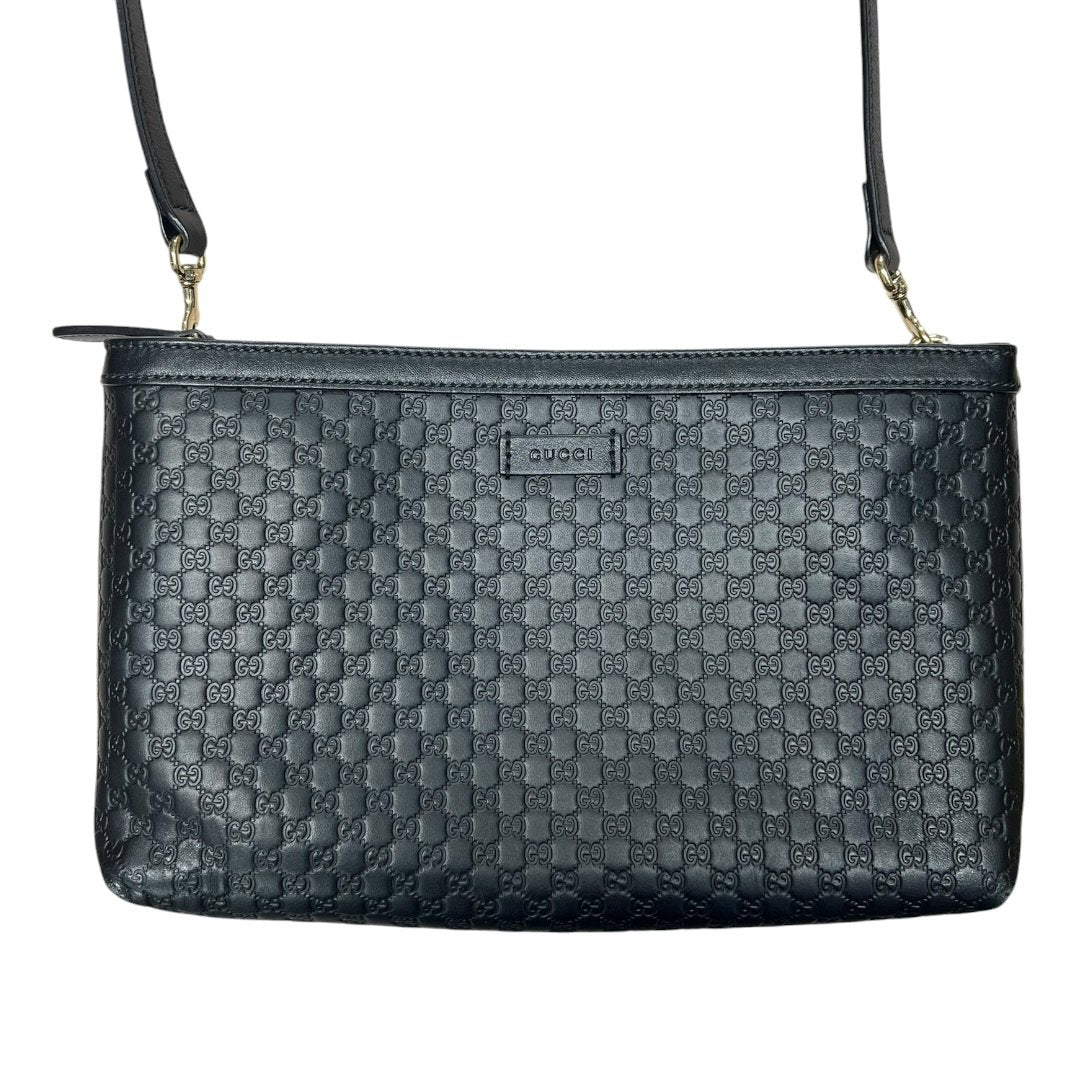 GUCCI Microguccissima Microguccissima Shoulder Bag Shoulder Bag Black Gold Hardware Gu649