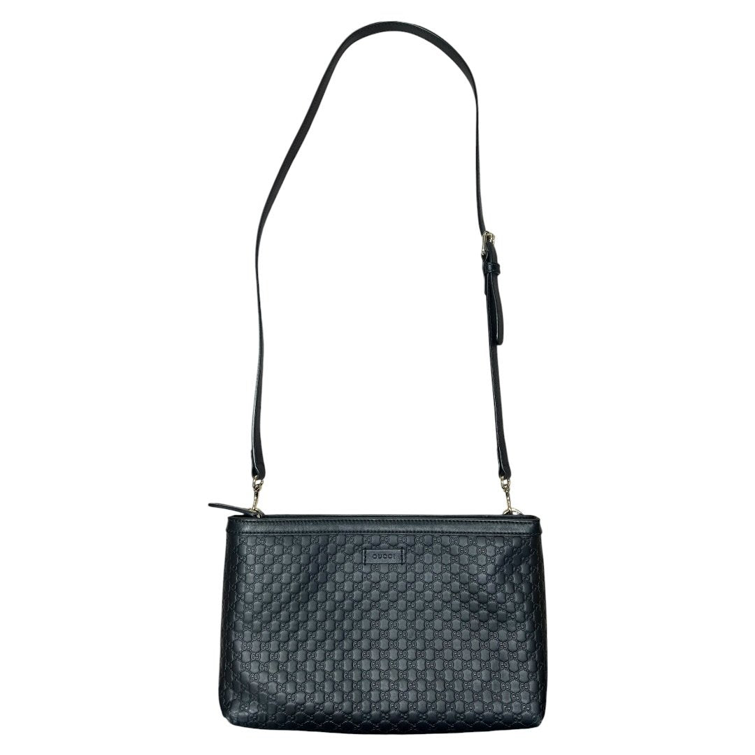 GUCCI Microguccissima Microguccissima Shoulder Bag Shoulder Bag Black Gold Hardware Gu649