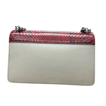 GUCCI Python & Leather Dionysus Shoulder Bag Red, Black, White, Blue Silver-tone Hardware Gu648