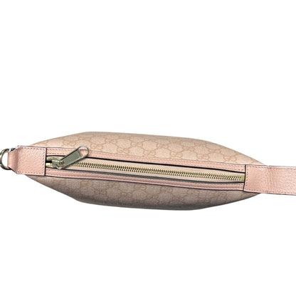 GUCCI GG Supreme Canvas Ophidia GG Supreme Mini Pouch Pink Gold Hardware GU633