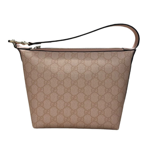 GUCCI GG Supreme Canvas Ophidia GG Supreme Mini Pouch Pink Gold Hardware GU633