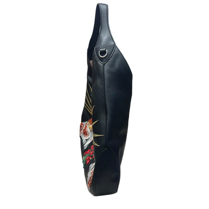 GUCCI Leather Dionysus Hobo Bag with King Charles Spaniel Embroidery Hobo Bag Black, Red, White, Gold, Green Silver Hardware GU653
