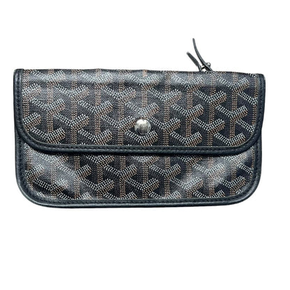 GOYARD Goyardine Canvas Saint Louis GM Tote Bag Black (Multi-color Monogram, Personalized) Silver Hardware G021