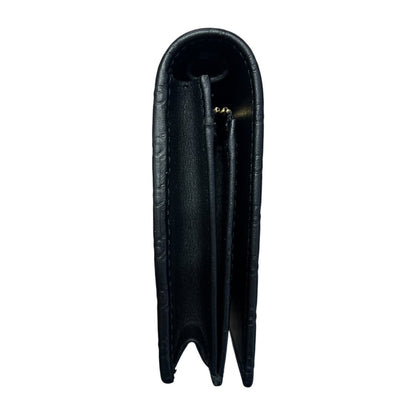 GUCCI Microguccissima Continental Wallet on Chain Wallet / Wallet-on-Chain Black Gold Hardware GU660