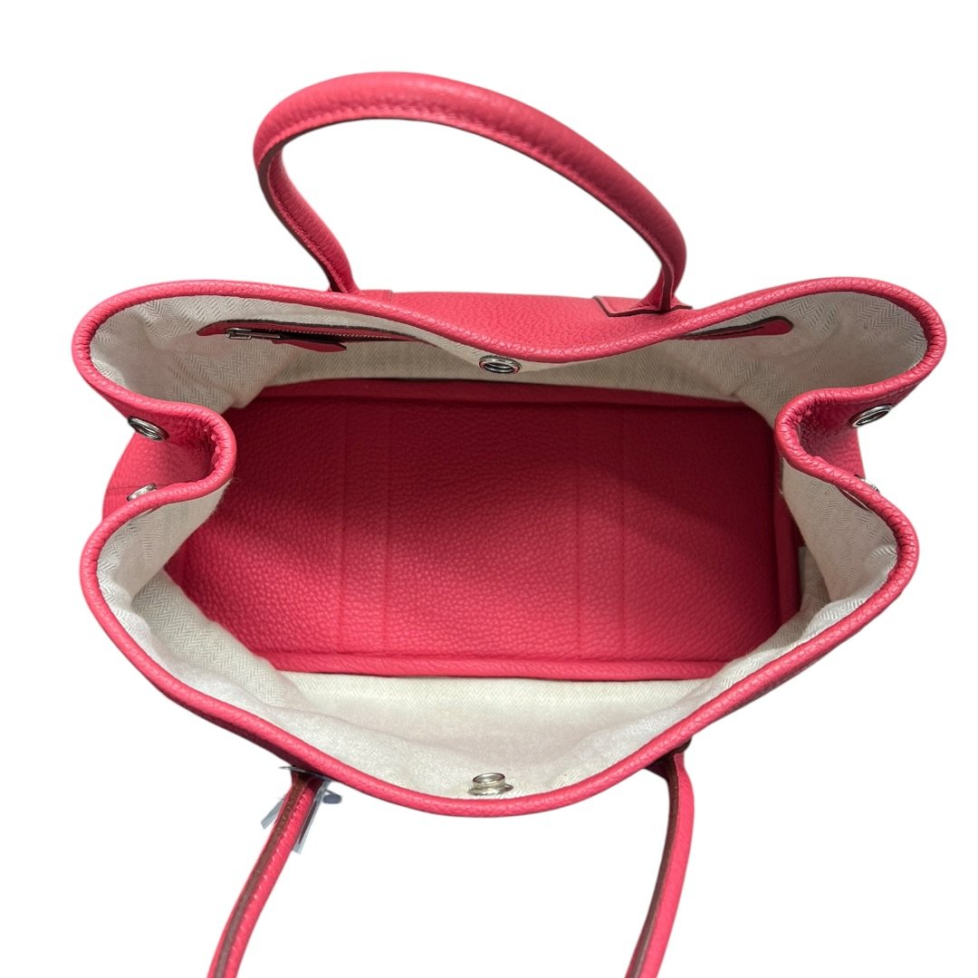 HERMES Negonda Garden Party 30 Tote Pink Silver Hardware HE423