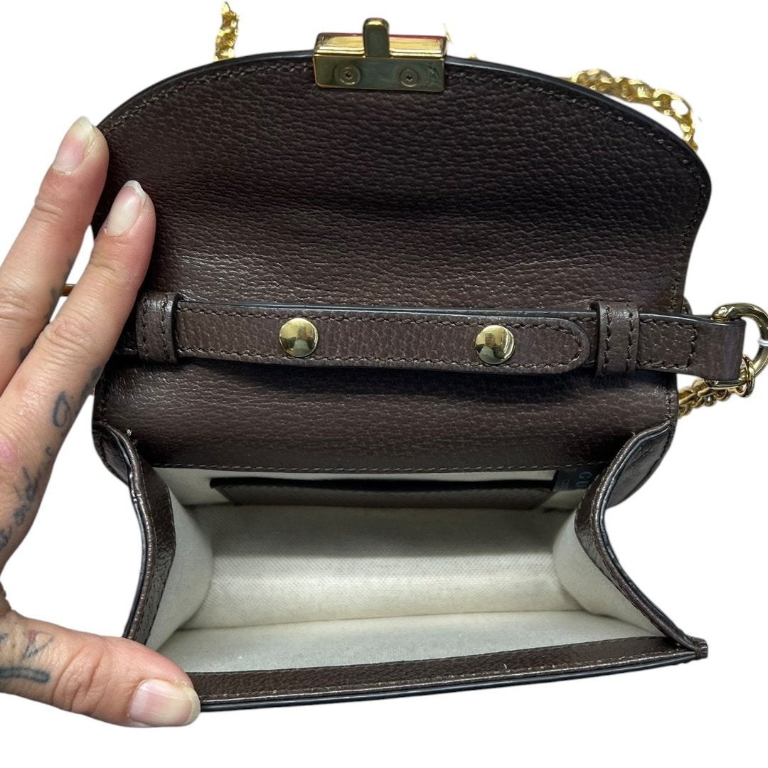 GUCCI GG Supreme Canvas, Leather Padlock Mini Shoulder Bag Shoulder Bag Beige, Brown, Red, Green Gold Hardware GU663