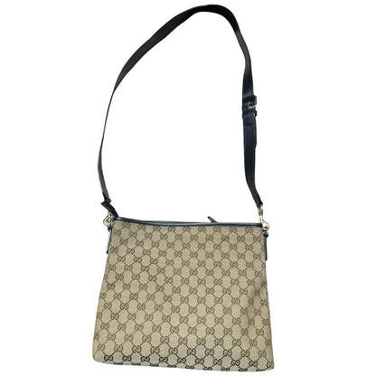 GUCCI GG Monogram Canvas GG Canvas Web Stripe Shoulder Bag Beige, Brown, Red, Green, Black Silver-tone Hardware GU658