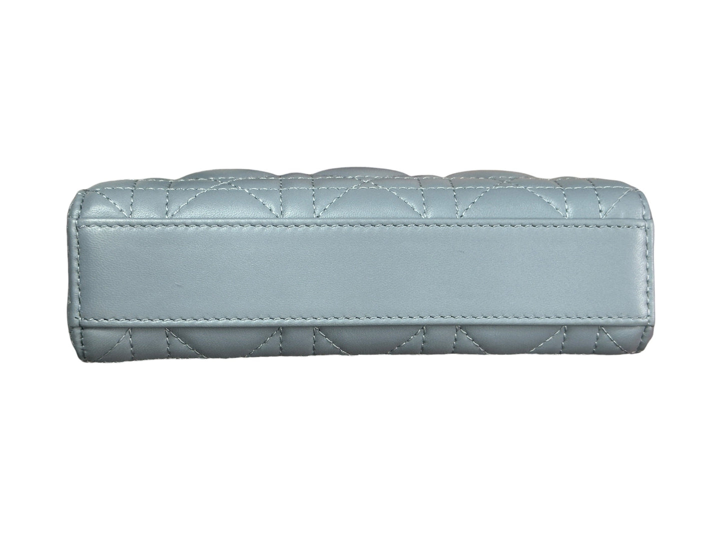 CHRISTIAN DIOR Lady D-Joy Micro Cannage Lambskin Bag Cloud Blue Gold Hardware Ch2173