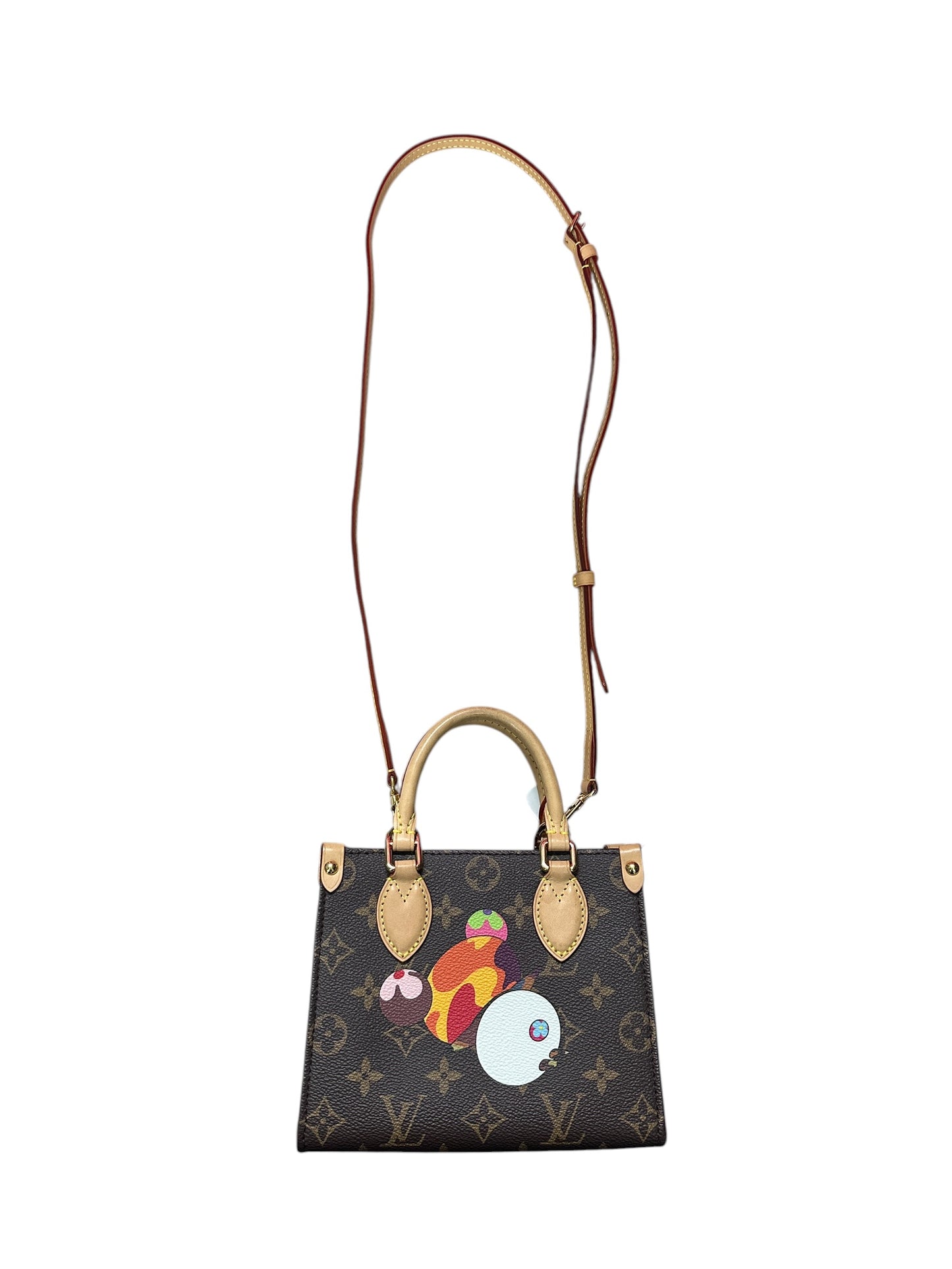 LOUIS VUITTON x Murakami Monogram Nano Onthego Panda Brown Gold Hardware LO2372