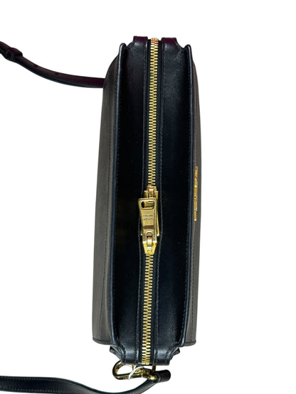 PRADA Saffiano Lux Leather Crossbody Bag Black Gold Hardware PR208