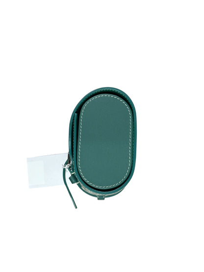 GOYARD Goyardine Tri-Fold Travel Pouch Green Silver Hardware GO26