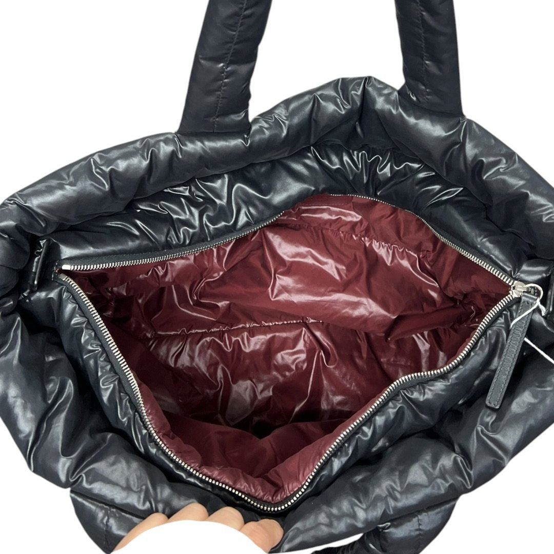 CHANEL Nylon Coco Cocoon Tote Bag Tote Black Silver Hardware CH2184