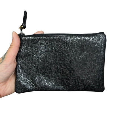 CHANEL Grained Calfskin Drawstring Bucket Bag Shoulder Bag Black Gold Hardware CH2183