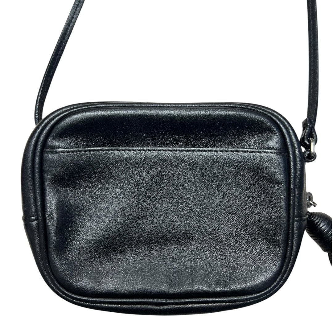 SAINT LAURENT Leather Lou Camera Bag Shoulder Bag Black Silver Hardware YV159