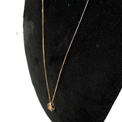 ACCESSORY UNKNOWN 18K Gold, Diamond Open Teardrop Diamond Pendant Necklace Necklace Gold Gold Hardware je17