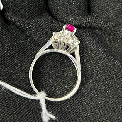 ACCESSORY Platinum/WG, Ruby/PS, Diamond Ring Pink, Silver, White je12