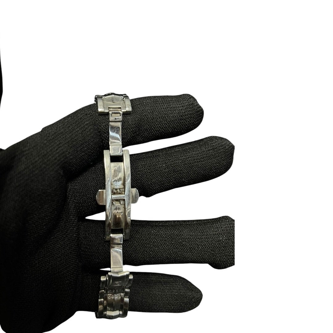 FENDI Stainless Steel Watch Silver-tone, Blue Silver-tone Hardware FE388