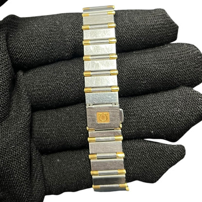 OMEGA Steel & Yellow Gold Constellation Manhattan Silver and Gold (Two-tone) Yellow Gold Hardware OM1