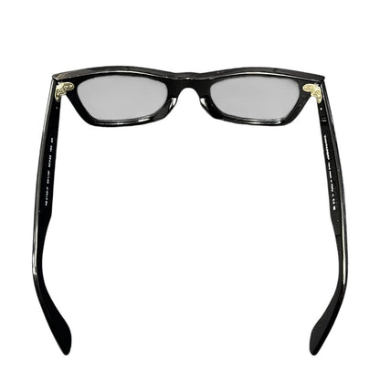 RAY-BAN Acetate Wayfarer Folding RB 2140-F Black with Blue Mirrored Lenses Silver Hardware Ra9