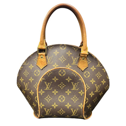 LOUIS VUITTON Monogram Canvas Ellipse PM Handbag Brown Gold Hardware LO2374