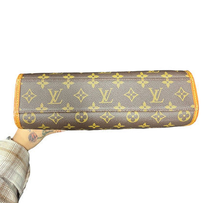 LOUIS VUITTON Monogram Canvas Monceau Handbag, Shoulder Bag Brown, Tan Gold Hardware LO2375