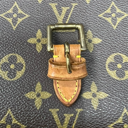 LOUIS VUITTON Monogram Canvas Monceau Handbag, Shoulder Bag Brown, Tan Gold Hardware LO2375