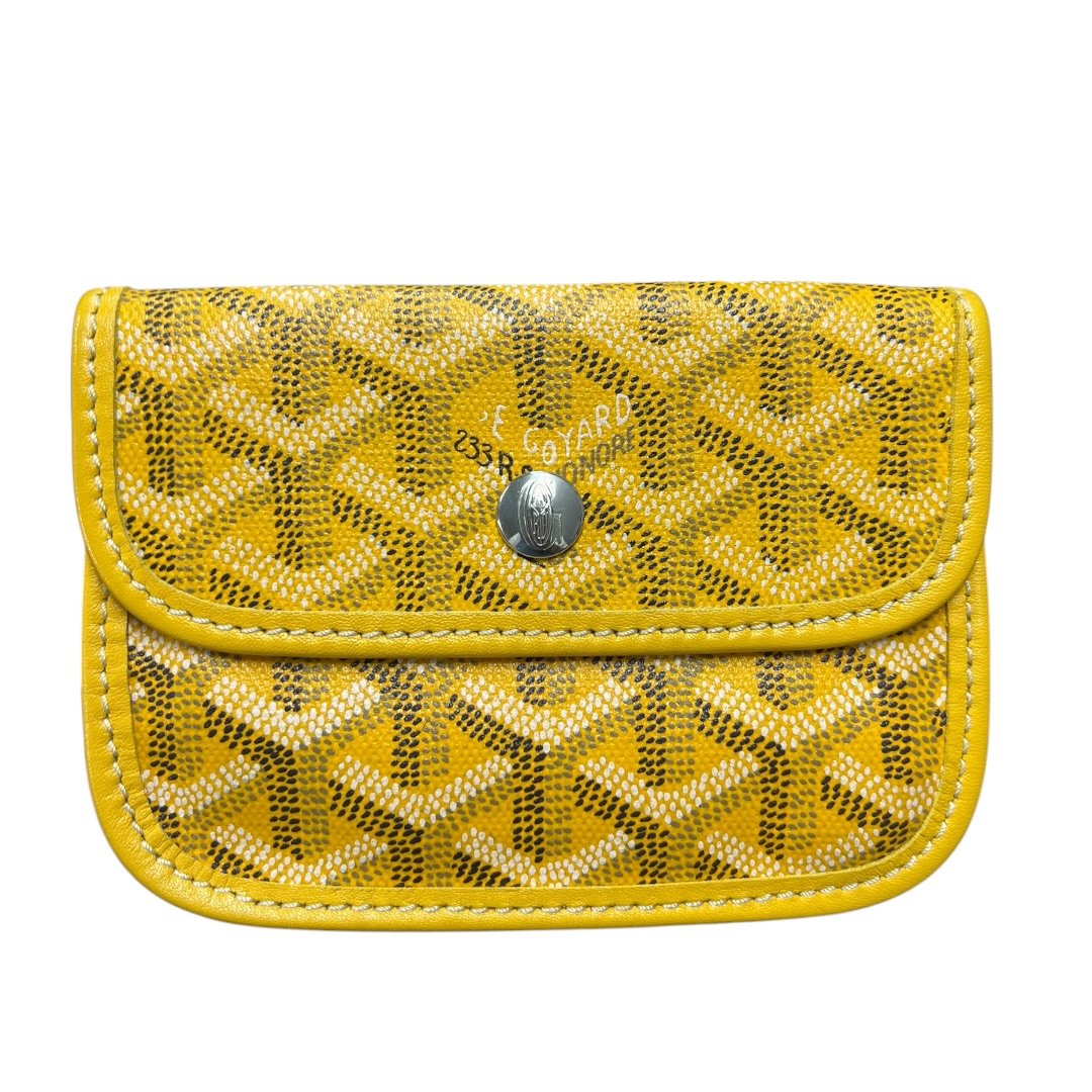 GOYARD Goyardine Canvas St. Louis Tote with Detachable Pouch Tote Yellow Silver Hardware GO29