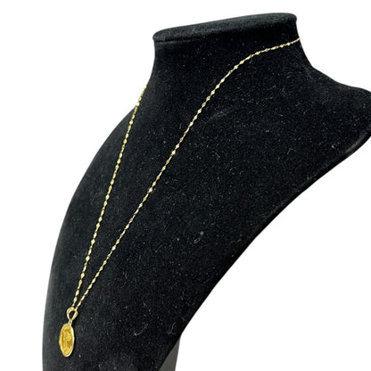 ACCESSORY UNBRANDED Gold Angel Coin Pendant Necklace Gold Gold Hardware je25