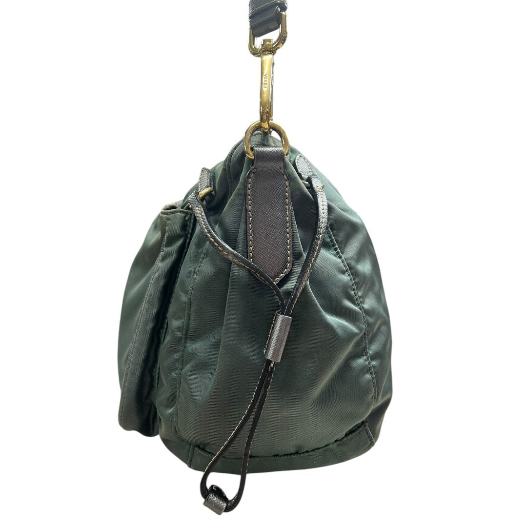 PRADA Tessuto Nylon Tessuto Nylon Crossbody Bag Crossbody Bag Green Gold Hardware PR261