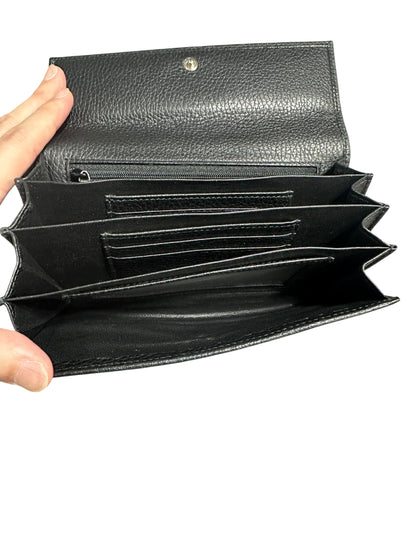 GUCCI GG Canvas Continental Long Wallet Black GU687