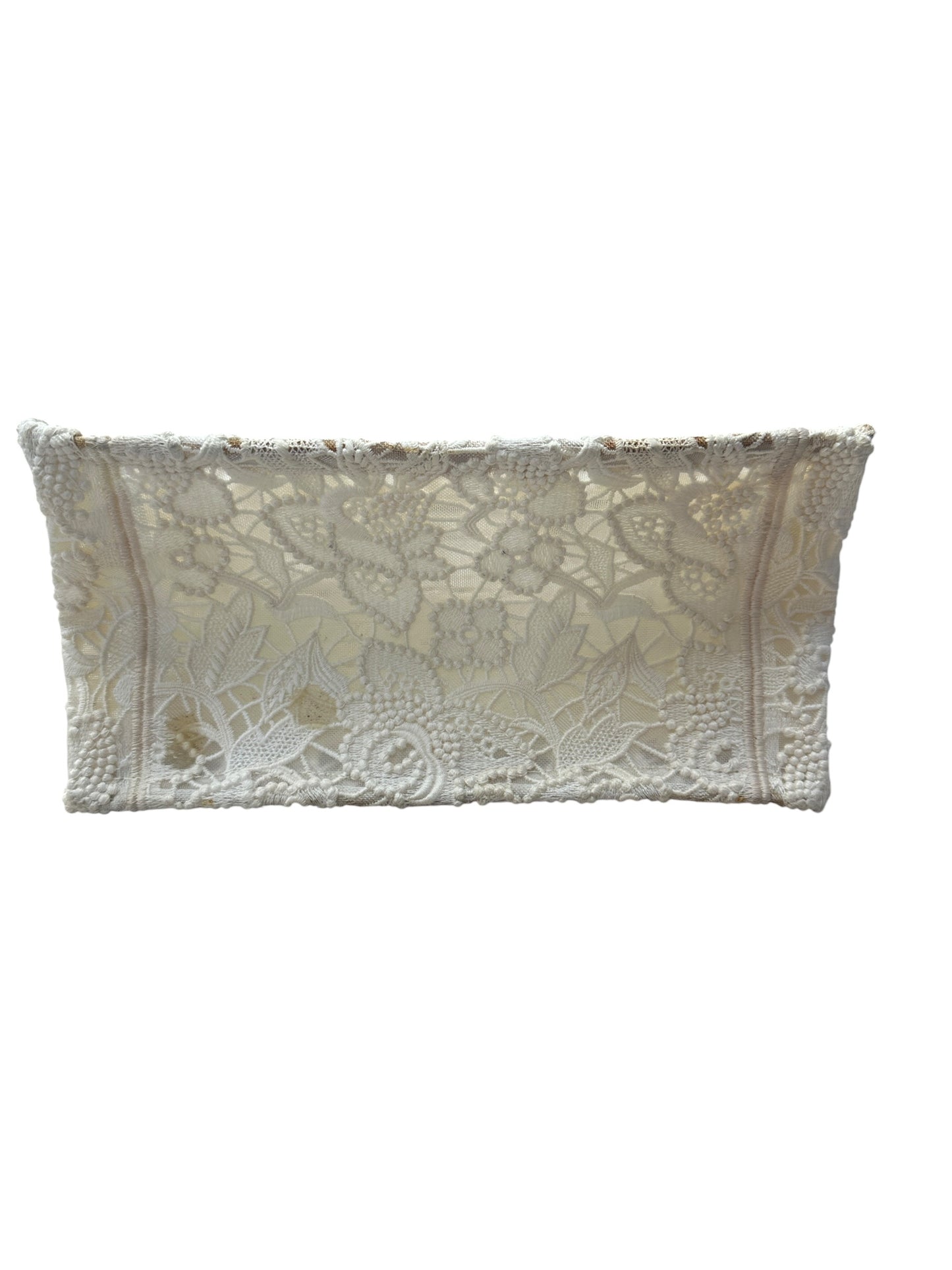Christian Dior D-Lace Book Tote Small Tote Bag White Ch2197
