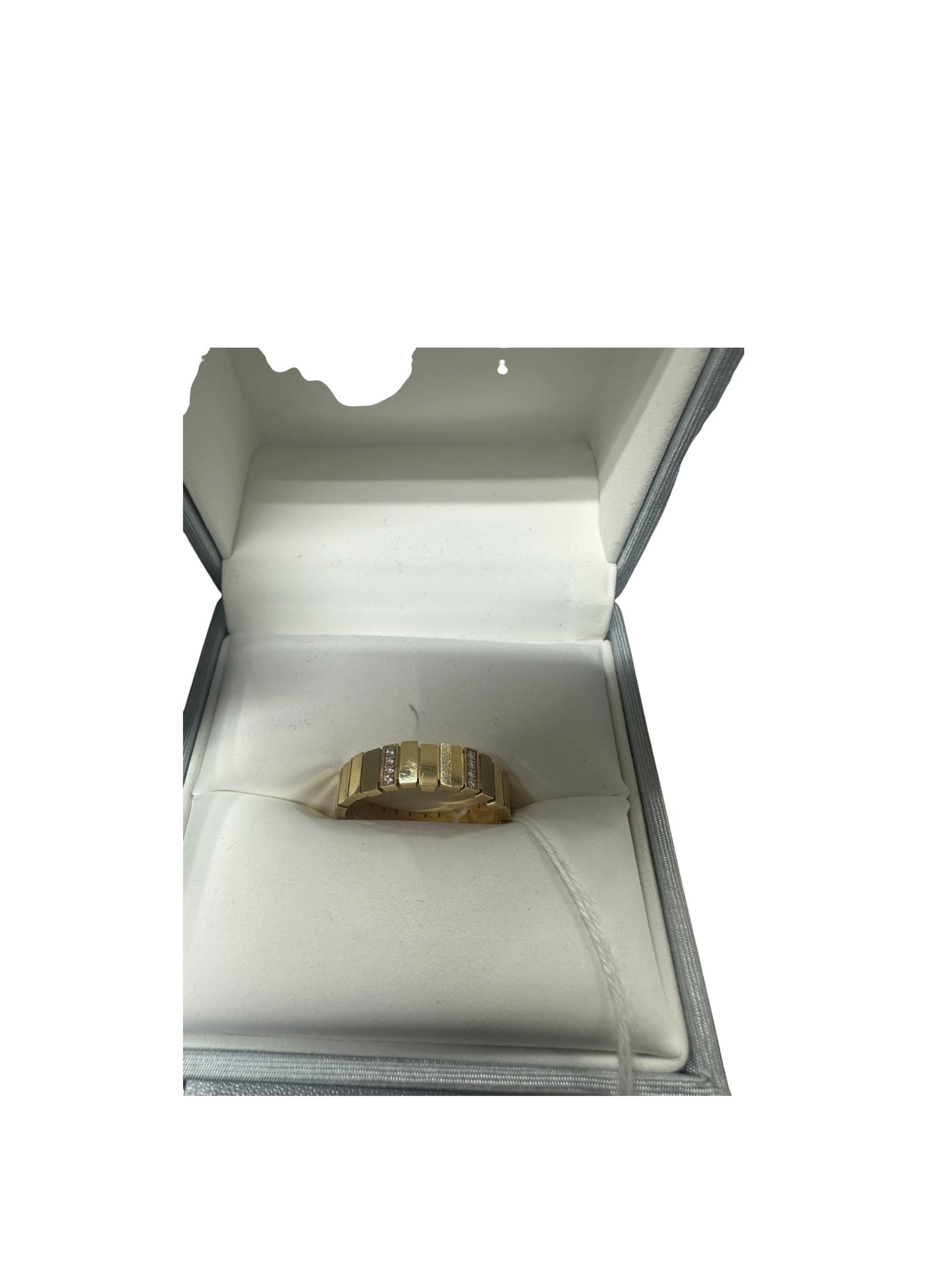 Christian Dior 18K Yellow Gold Diamond Band Ring Gold je61