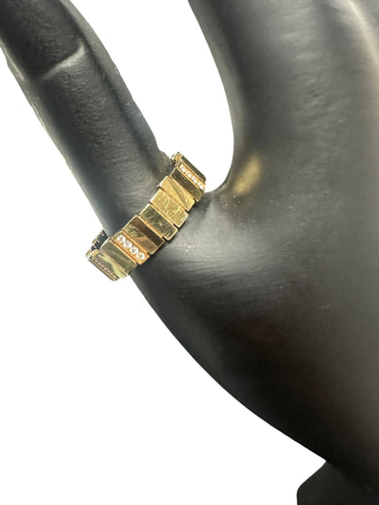 Christian Dior 18K Yellow Gold Diamond Band Ring Gold je61