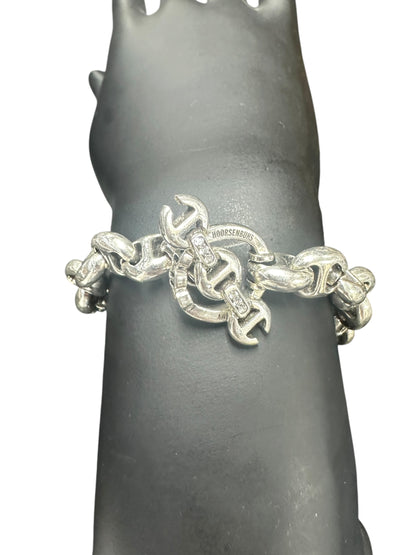 Accessory HOORSENBUHS Sterling Silver Tri-Link Diamond Bracelet Silver je62
