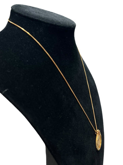UNBRANDED Accessory Gold Coin Necklace Gold, Red Gold-tone Hardware je54