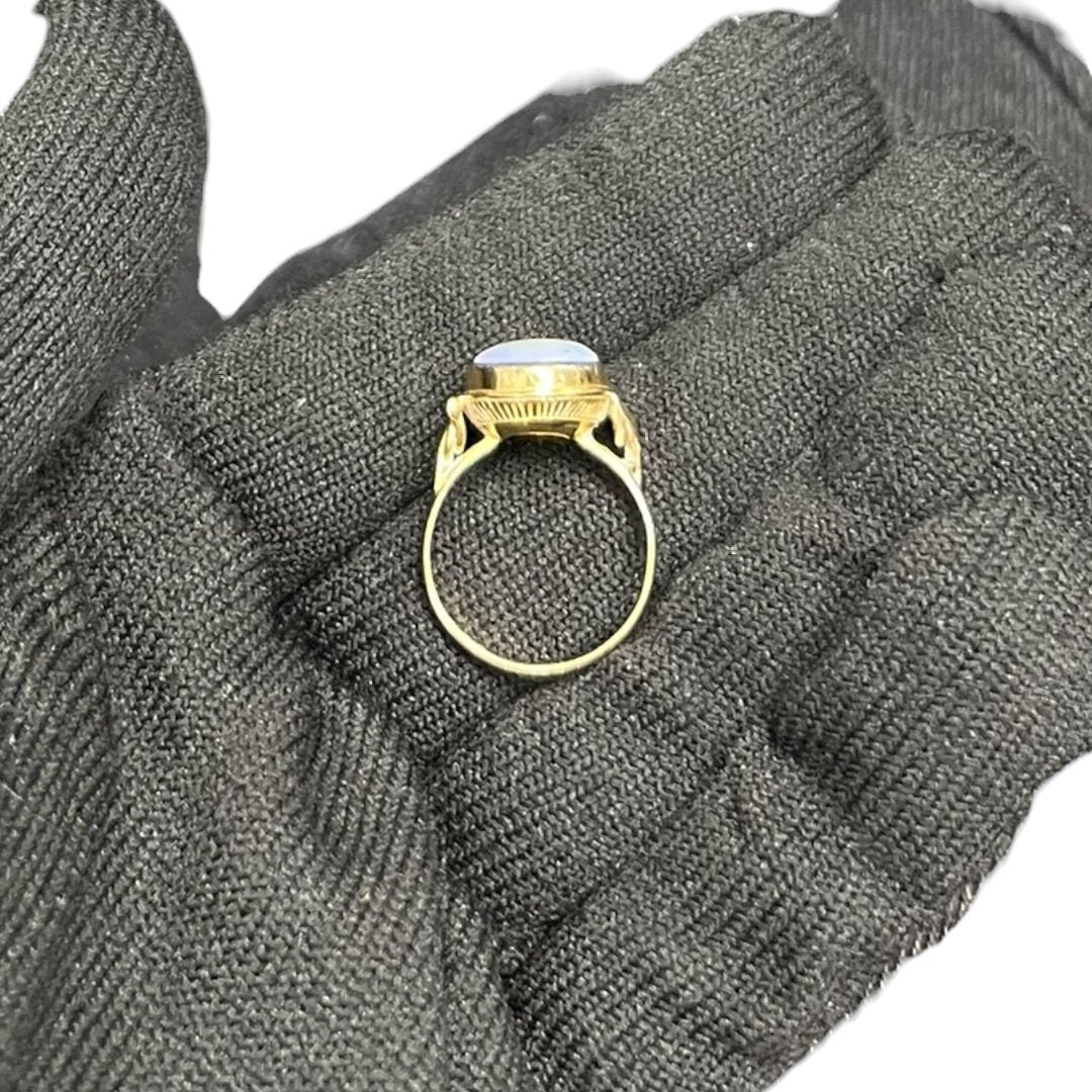 UNBRANDED Accessory Opal, 18K Gold Ring Gold, Multi-color (Opal) Gold je36