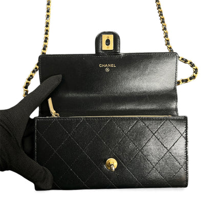 CHANEL Matelassé Chain Wallet  Shoulder Bag CH2034