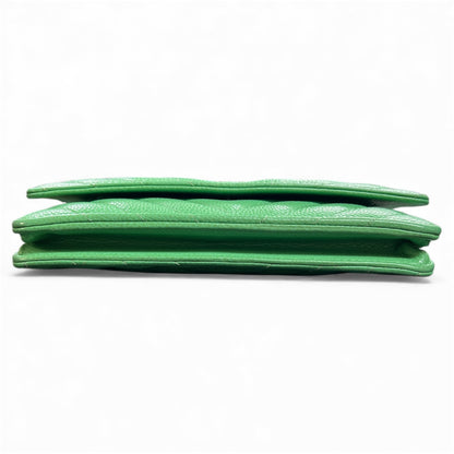 CHANEL Green Chain Wallet Shoulder  Bag CH2026
