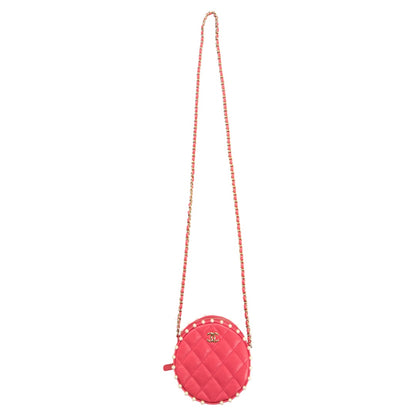 CHANEL Round Pearl Chain Shoulder  Bag CH2015